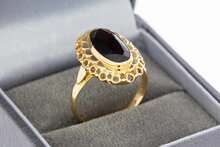Vintage Goldring Damen 585 mit Granat - Ringgr&ouml;&szlig;e 57 (18 mm), 4,0 g