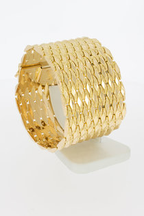 Herren Armband 19cm Königsarmband 24 Karat Gold vergoldet B1710-3 
