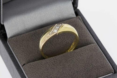 14 Karat Gelbgold Diamantring - 17.9