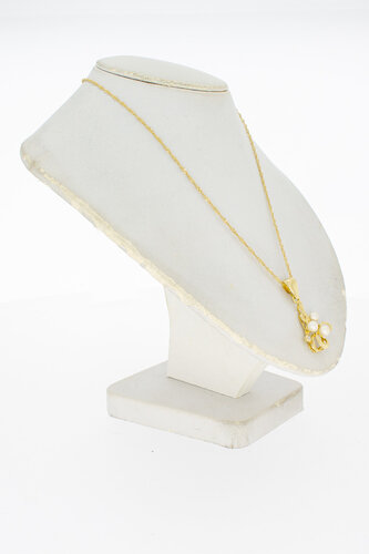 Edelsteinanhänger 14 Karat Gold - 2,7 cm