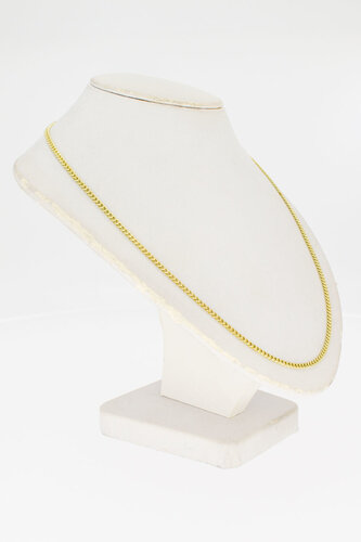 14 Karat gelb Gold Panzer Kette - 51,9 cm