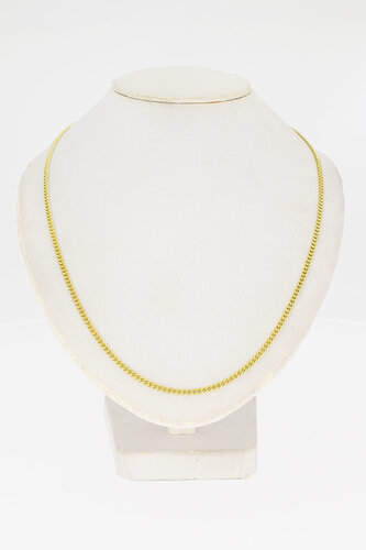 14 Karat gelb Gold Panzer Kette - 51,9 cm