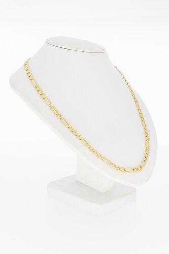 Figaro Goldkette 14 Karat - 43,5 cm