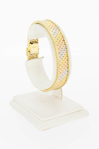 Tricolor 18 Karat Gold Armband - 18,3 cm