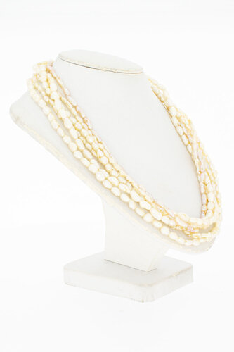 Perlen Kette mit Goldverschluss - 45 cm