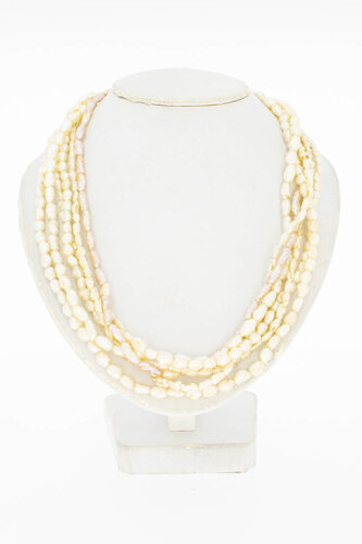 Perlen Kette mit Goldverschluss - 45 cm