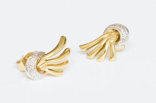 585 Gold Damen Ohrstecker mit Diamant