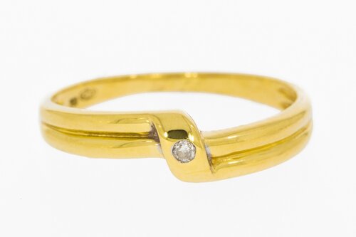 18 Karat Diamant Goldring Damen - 17,2 mm