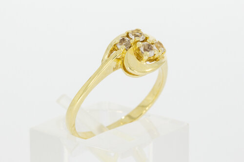 14 Karat Goldring mit Zirkonia - 17,4 mm