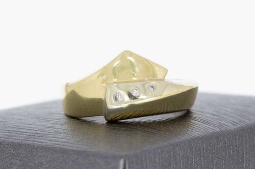 14 Karat Diamant Goldring - 17,9 mm
