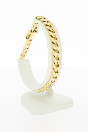 Gerolltes Panzer Armband 14 Karat Gold- 21,9 cm