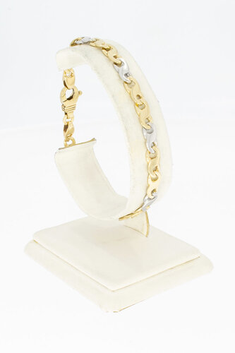 Bicolor Gold Armband 14 Karat - 19,9 cm