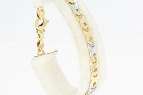 Bicolor Gold Armband 14 Karat - 19,9 cm