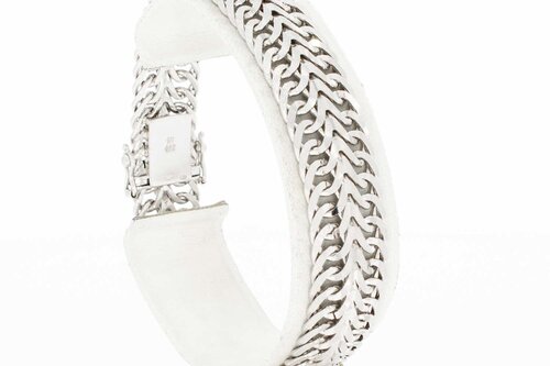 Breites Weißgold Armband 14 Karat - 19,3