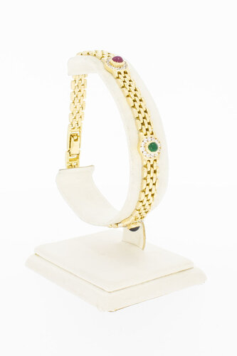 14 Karat Gold Edelstein Armband - 20,6 cm