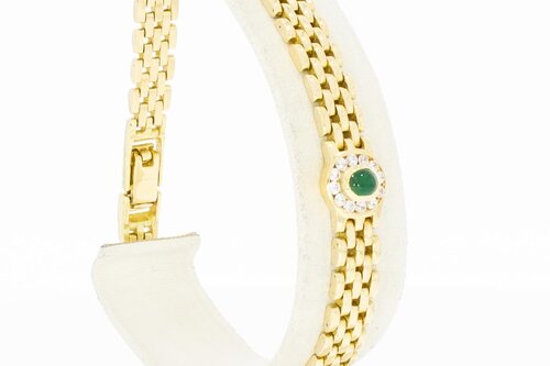 14 Karat Gold Edelstein Armband - 20,6 cm