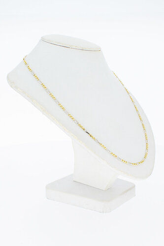 14 Karat Gold Figaro Gliederkette - Länge 53 cm