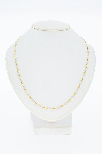 14 Karat Gold Figaro Gliederkette - Länge 53 cm