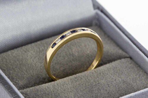 14 Karat Gold Saphir Ring - 16,3 mm