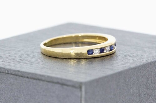 14 Karat Gold Saphir Ring - 16,3 mm