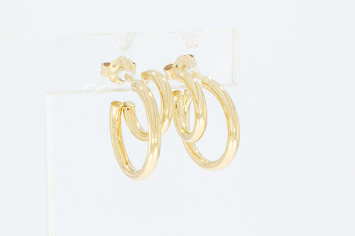 14 Karat Gold Ohrringe  Damen - 1,6 cm