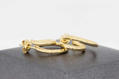 14 Karat Gold Ohrringe  Damen - 1,6 cm