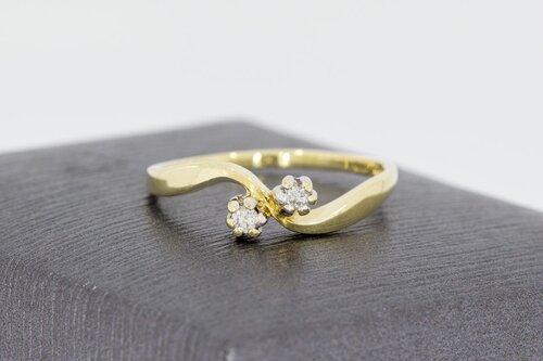 14 Karat Gold Diamant Ring - 16,6 mm