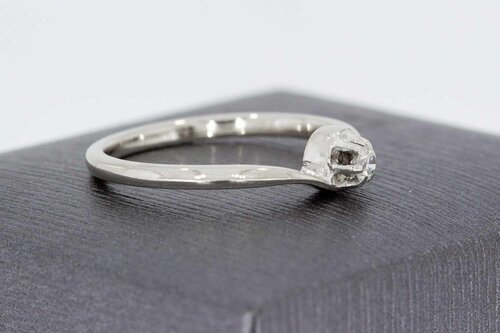 Diamantring 14 Karat Weißgold - 18,4 mm