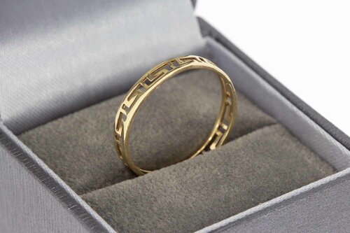 14 Karat Goldene ''Versace style'' Ring - 18,6 mm