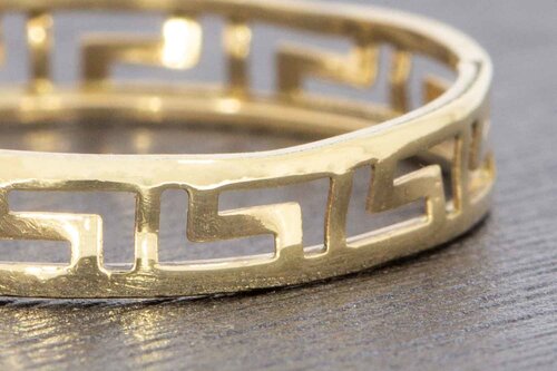 14 Karat Goldene ''Versace style'' Ring - 18,6 mm