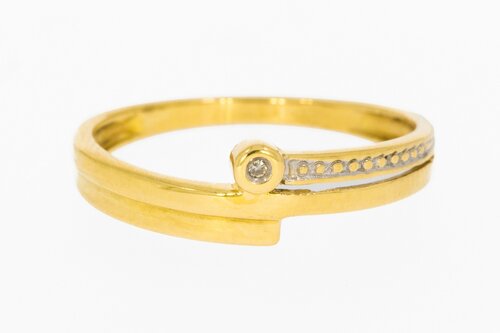 18 Karat Damen diamant Goldring - 17,8 mm