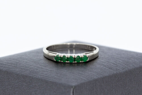 Smaragd Ring Damen 14 Karat Gold - 17,1 mm