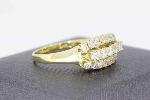 Goldring 14 Karat mit Zirkonia - 19,9 mm