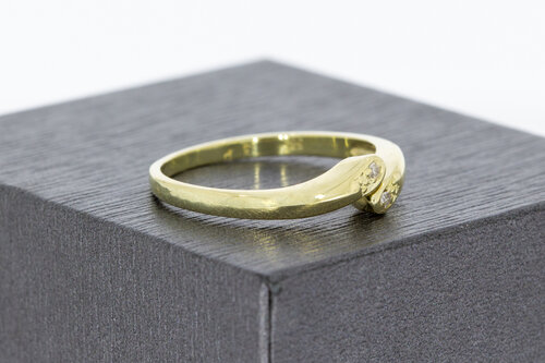 585 Goldring mit Diamant - 18,4 mm