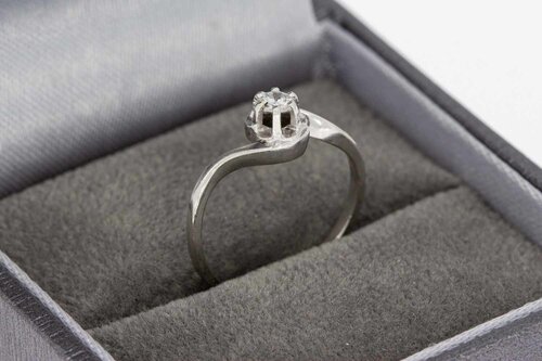 Diamantring 585 WeißGold - 14,2 mm