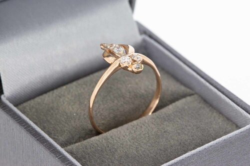 14 Karat Roségold mit Zirkonia - 18,1 mm