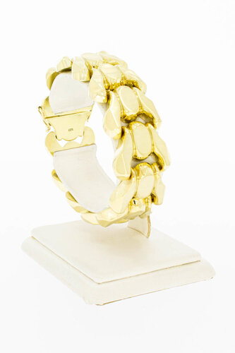 14 Karat breites Goldarmband - 18 cm