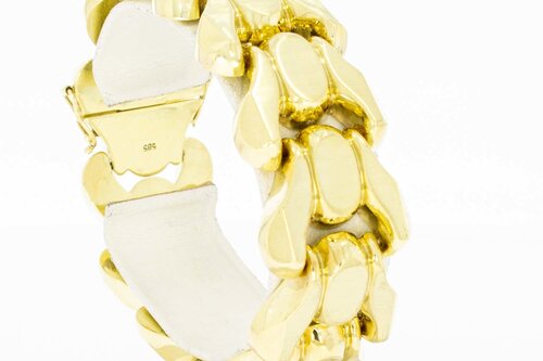 14 Karat breites Goldarmband - 18 cm