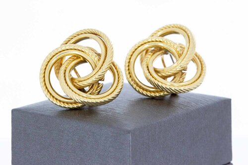 750 Gelbgold Ohrstecker Damen mit Clip