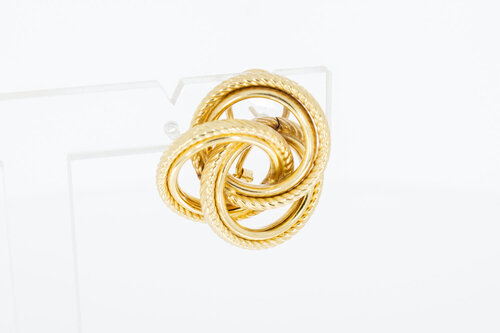 750 Gelbgold Ohrstecker Damen mit Clip