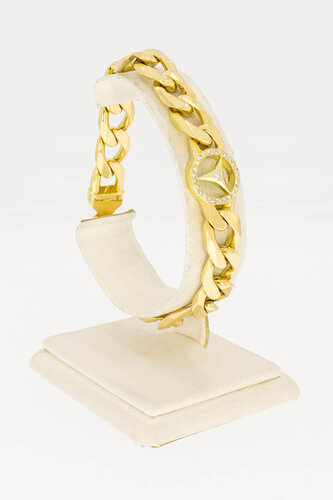 Panzer Armband 18 Karat Gelbgold - 21,4 cm
