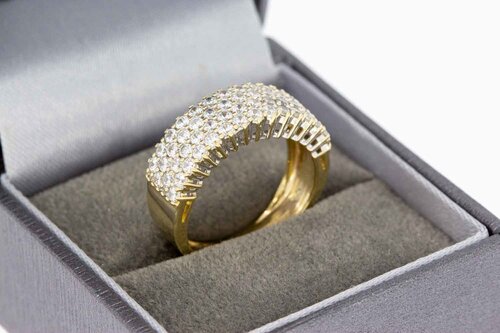 585 Goldring mit Zirkonia - 17,7 mm