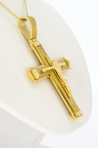 Kreuzkette Anhänger 750 Gold - 6,1 cm