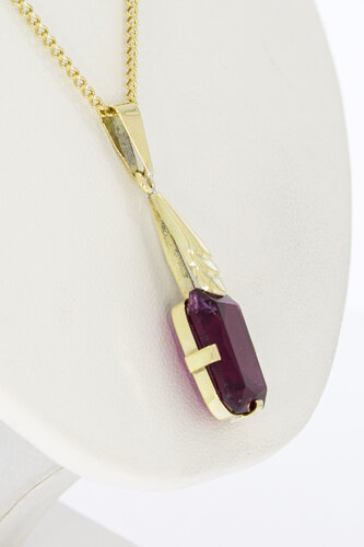 Vintage Rubin Anhänger 585 Gold - 3,4 cm