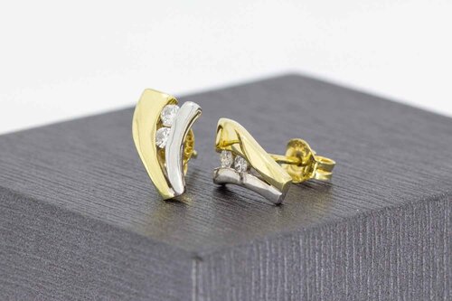 Diamanten Ohrstecker 14 karat Gold - 9,4 mm