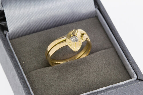 18 Karat Diamant Goldring - 16,8 mm