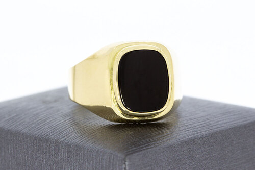 Onyx Herren Siegel- Ring 14 Karat - 21,5 mm