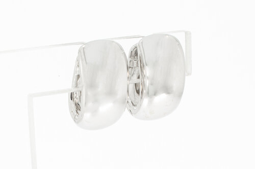Damen Ohrringe 750 Weißgold - 19,5 mm