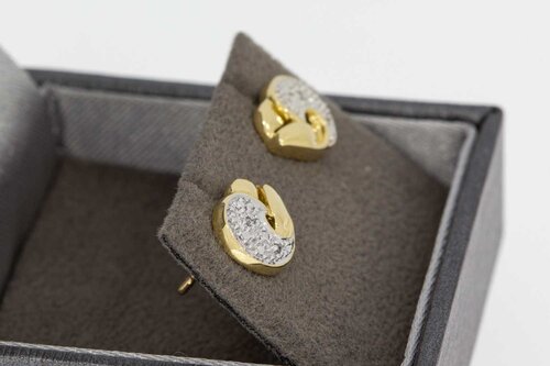 Damen Diamant Ohrstecker 14 Karat Gold