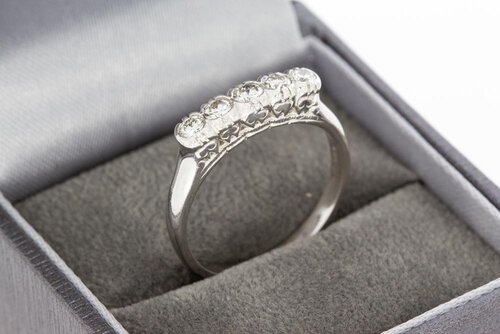Weißgold diamant-ring 585 Gold - 18,5